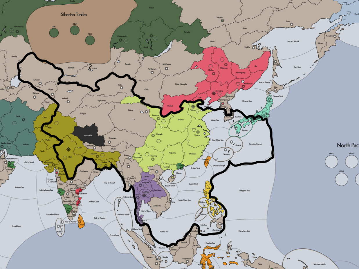 Outline for a Ming win position with a Qing alliance